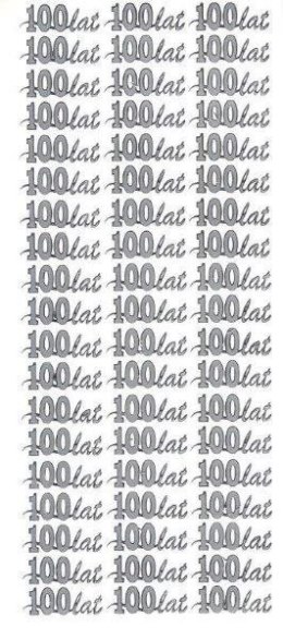 Naklejka (nalepka) Sto lat srebrne Farro (096)