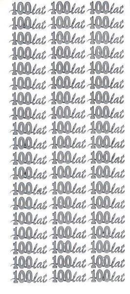 Naklejka (nalepka) Sto lat srebrne Farro (096)