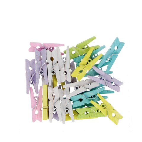 Ozdoba drewniana Spinacze kolorowe Craft With Fun (555402) Ozdoba drewniana Spinacze kolorowe Craft With Fun (555402)
