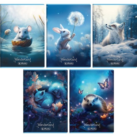 Zeszyt Wonderland A5 32k. 70g linia podwójna kolorowa Herlitz (400196831) Zeszyt Wonderland A5 32k. 70g linia podwójna kolorowa Herlitz (400196831)