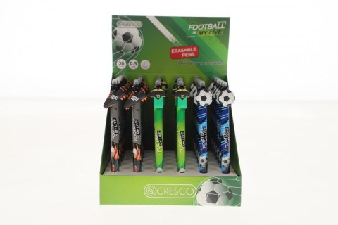 Długopis wymazywalny wymazywalny FOOTBALL wkład niebieski 0,5mm (450011-T)
