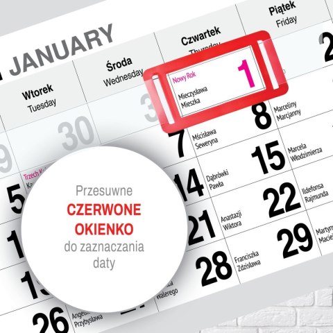 Kalendarz ścienny PREMIUM trójdzielny A4 Press (KAWA)