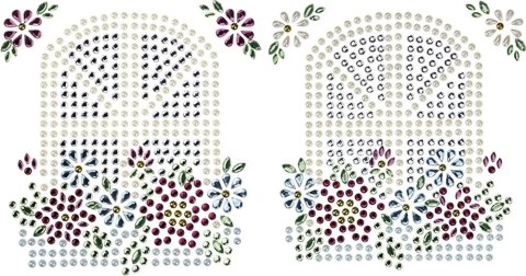 Kryształki Craft-Fun Series okna ze skrzyniami kwiatów mix Titanum (24MH03221)