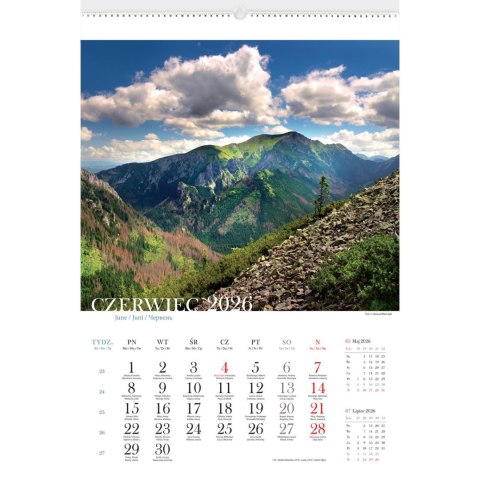 Kalendarz ścienny PEJZAŻE POLSKIE 13-planszowe 320mm x 470mm Lucrum (RW01)