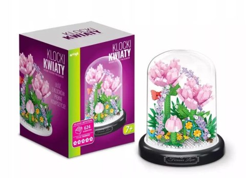 Klocki konstrukcyjne tulipany pod kloszem 624el Artyk (136962) Klocki konstrukcyjne tulipany pod kloszem 624el Artyk (136962)