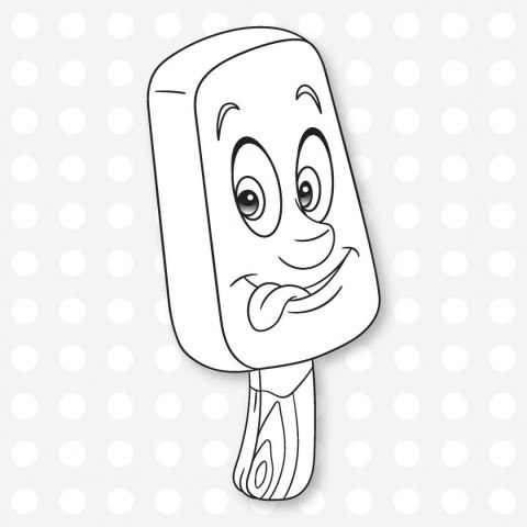 Kolorowanka Kolorujemy słodkości 3D