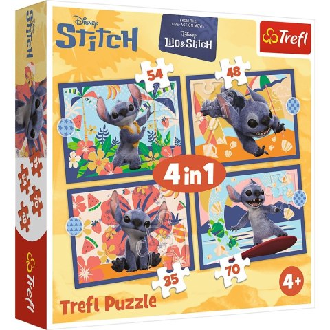 Puzzle Stitch Wakacje na Hawajach 4w1 el. Trefl (34666)