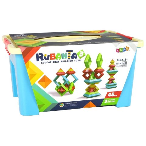 Układanka Tangram 7 Magnetycznych Klocków Puzzle Kolorowe Lean (14113)