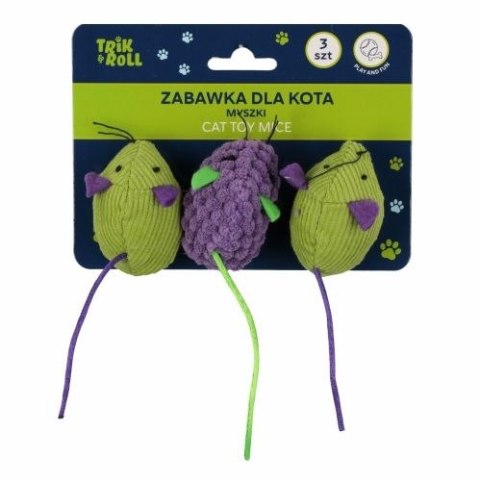 Gadżet myszki 3szt. 6cm dla kota Trik Roll (560727) Gadżet myszki 3szt. 6cm dla kota Trik Roll (560727)