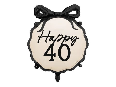 Balon foliowy pastylka Happy 40 18cal Partydeco (FB266-40) Balon foliowy pastylka Happy 40 18cal Partydeco (FB266-40)