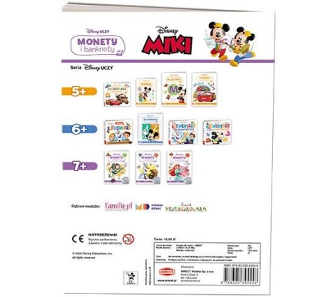Książka dla dzieci Disney Uczy. Monety i banknoty. Miki Ameet (UPZ 9303) Książka dla dzieci Disney Uczy. Monety i banknoty. Miki Ameet (UPZ 9303)