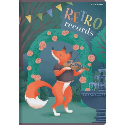 Zeszyt BOOKWORM/RETRO A5 32k. 70g krata Top 2000 (400169402)