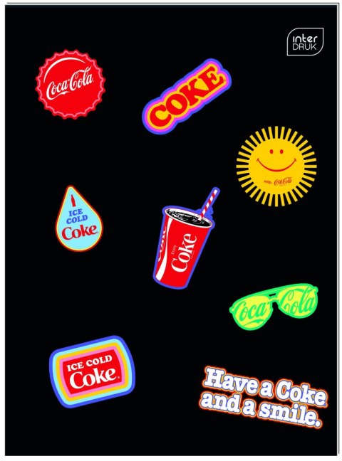 Zeszyt tematyczny COCA COLA MAT+UV A6 32k. krata Interdruk (do słówek)