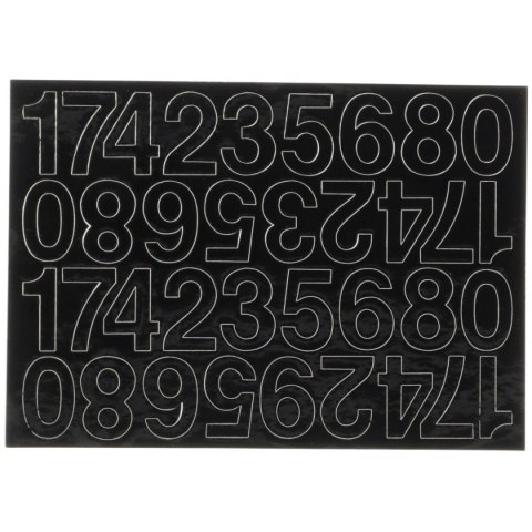 Cyfry samoprzylepne czarne Farro