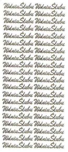 Naklejka (nalepka) W dniu ślubu złote Farro (005)