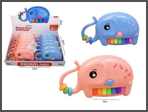 Pianino słoń 16cm 2 kolory Hipo (H13865) Pianino słoń 16cm 2 kolory Hipo (H13865)