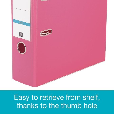 Segregator dźwigniowy 8 cm Pro+ A4 80mm różowy Elba (100023300)