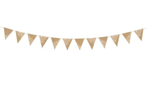 Girlanda Flagietki, kraft, 2,1 m Partydeco (FLG17)