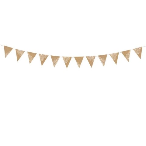 Girlanda Flagietki, kraft, 2,1 m Partydeco (FLG17)