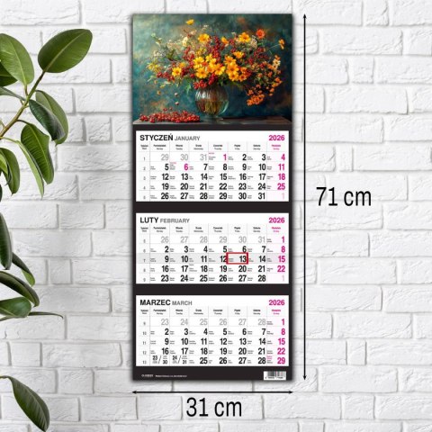 Kalendarz ścienny BUKIET 310mm x 790mm Press
