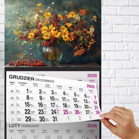 Kalendarz ścienny BUKIET 310mm x 790mm Press