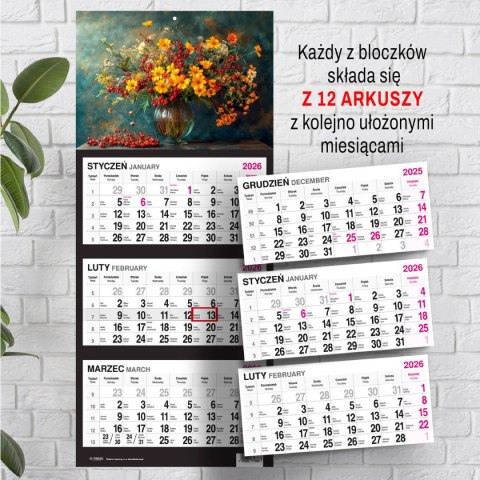 Kalendarz ścienny BUKIET 310mm x 790mm Press
