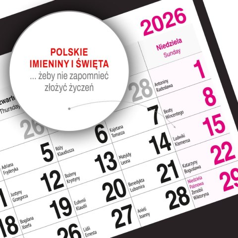 Kalendarz ścienny BUKIET 310mm x 790mm Press