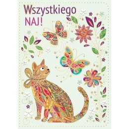 Kartka składana KOT LATO B6 Henry (5905701484058)