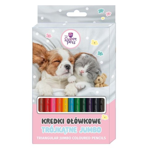 Kredki ołówkowe The sweet pets trójkątne 12 kol. Beniamin Kredki ołówkowe The sweet pets trójkątne 12 kol. Beniamin