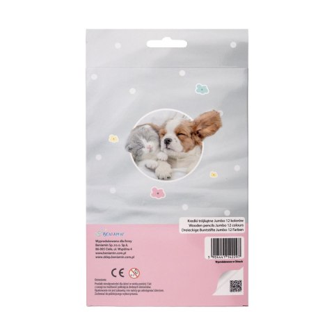 Kredki ołówkowe The sweet pets trójkątne 12 kol. Beniamin Kredki ołówkowe The sweet pets trójkątne 12 kol. Beniamin