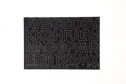 Litery samoprzylepne czarny Farro