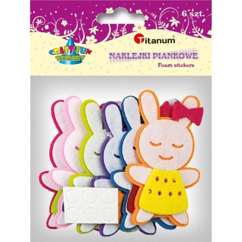 Naklejka (nalepka) Craft-Fun Series króliczki w sukienkach Titanum (2615X)