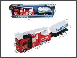 Samochód strażacki z przyczepą ze światłem i z dźwiękiem Hipo (H13266)