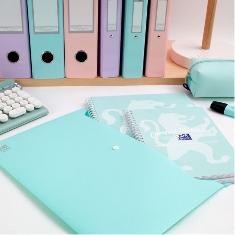 Teczka plastikowa na zatrzask Urban kopertowa pastel A4 mix 300 mic. Oxford (400187613)