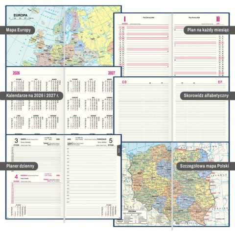 Kalendarz książkowy (terminarz) BUSINESS PREMIUM A5 Press (DZIENNY)