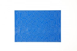 Cyfry samoprzylepne niebieskie Farro