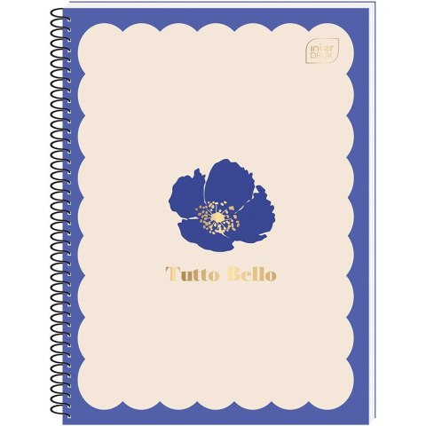 Kołozeszyt (kołonotatnik) TUTTO BELLO metalic A6 80k. 70g krata Interdruk