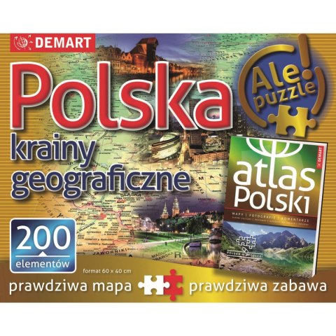 Puzzle Polska:krainy geograficzne 200 el. Demart Puzzle Polska:krainy geograficzne 200 el. Demart