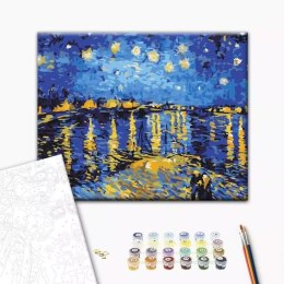 Zestaw kreatywny Malowanie Po Numerach 40x50 cm Gwiaździsta noc nad Rodan Brushme (BS323)