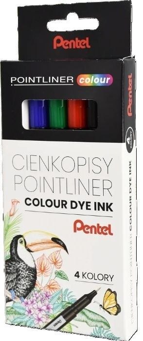 Cienkopis POINTLINER COLOUR mix 0,4mm 4kol. Pentel (S40-ST4PL) Cienkopis POINTLINER COLOUR mix 0,4mm 4kol. Pentel (S40-ST4PL)