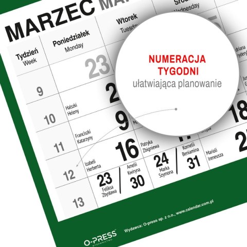 Kalendarz ścienny GÓRY 310mm x 790mm Press