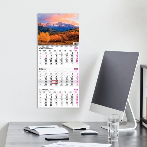 Kalendarz ścienny GÓRY 310mm x 790mm Press