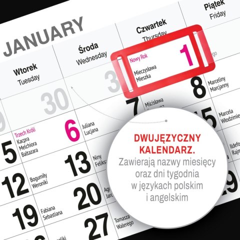 Kalendarz ścienny GÓRY A5 250mm x 450mm Press