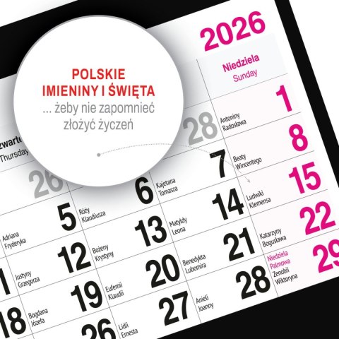 Kalendarz ścienny GÓRY A5 250mm x 450mm Press