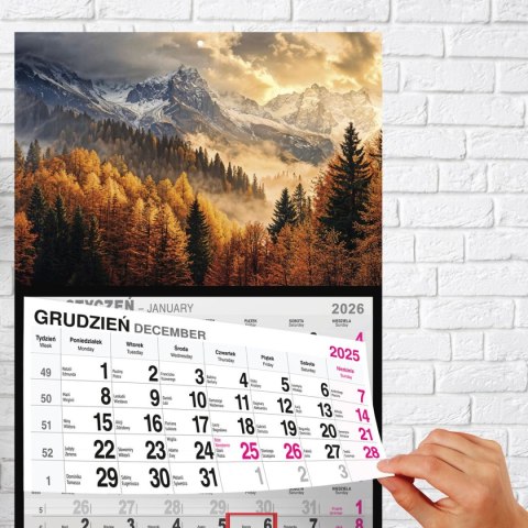 Kalendarz ścienny GÓRY A5 250mm x 450mm Press