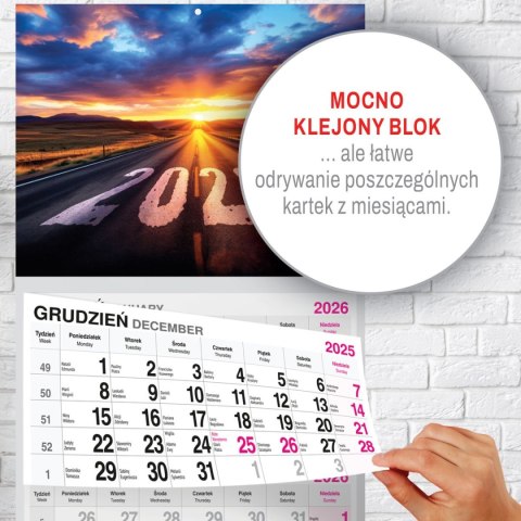 Kalendarz ścienny PREMIUM trójdzielny A4 Press (DROGA) Kalendarz ścienny PREMIUM trójdzielny A4 Press (DROGA)