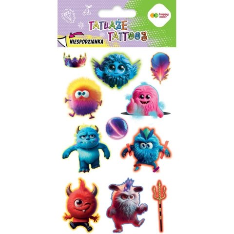 Tatuaż zmywalny Monsters Happy Color (HA 4261 1020-KP04) Tatuaż zmywalny Monsters Happy Color (HA 4261 1020-KP04)