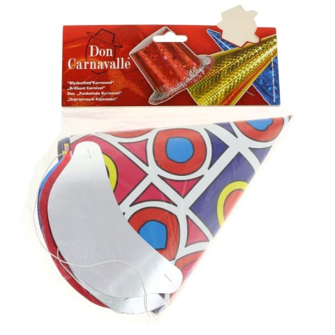 Czapka party 6szt róże kolory mix papier (ZM2300)