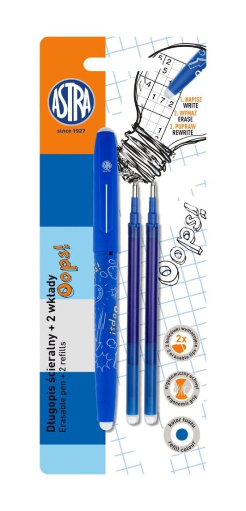 Długopis wymazywalny wymazywalny OPSS! niebieski 0,6mm Zenith Długopis wymazywalny wymazywalny OPSS! niebieski 0,6mm Zenith