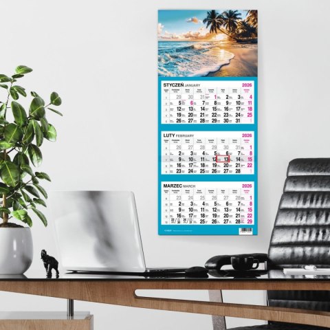 Kalendarz ścienny PALMY 310mm x 790mm Press